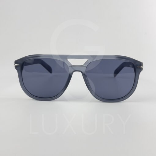 Lunette de soleil David beckham Double pontGris matte Verre Bleu foncé  DB7080 – Image 2