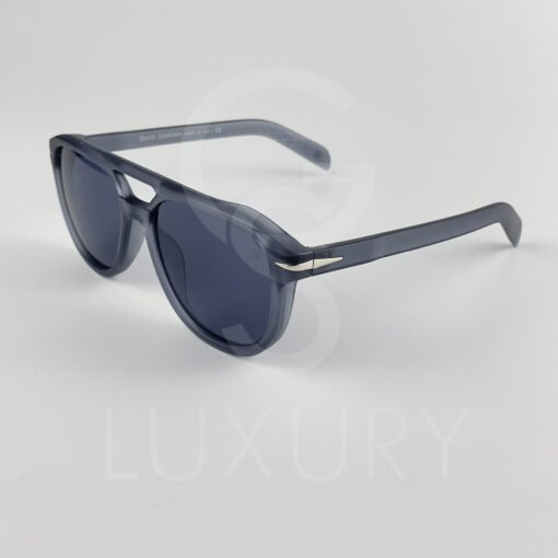 Lunette de soleil David beckham Double pontGris matte Verre Bleu foncé  DB7080 – Image 4