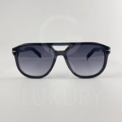 Lunette de soleil David beckham Double pontNoir glacé Verre Mauve foncé DB7080