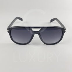 Lunette de soleil David beckham Double pontNoir glacé Verre Mauve foncé DB7080