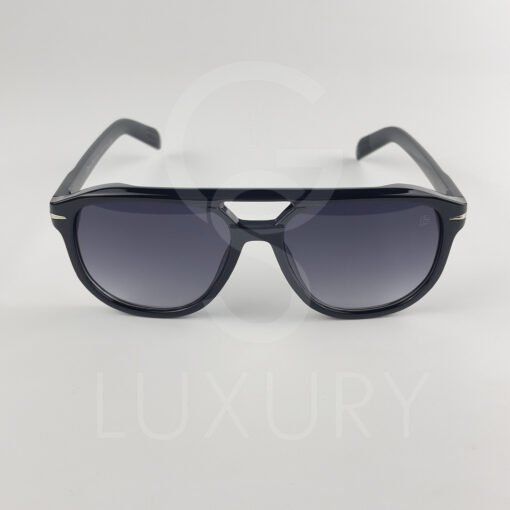 Lunette de soleil David beckham Double pontNoir glacé  Verre Mauve foncé  DB7080 – Image 3