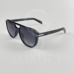 Lunette de soleil David beckham Double pontNoir glacé Verre Mauve foncé DB7080