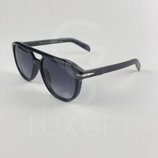 Lunette de soleil David beckham Double pontNoir glacé  Verre Mauve foncé  DB7080 – Image 4