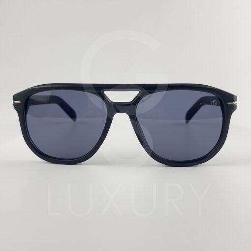 Lunette de soleil David beckham Double pontNoir matte Verre Noir DB7080 – Image 2
