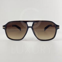 Lunette de soleil David beckham Double pont bras métal Marron Verre Marron DB7104