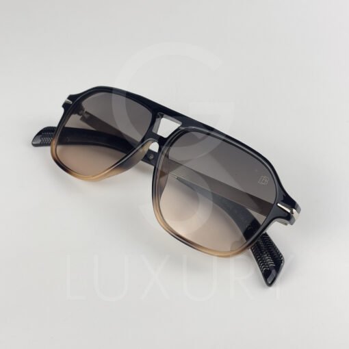 Lunette de soleil David beckham Double pont bras métal Noir dégradé  Verre Noir dégradé  DB7104