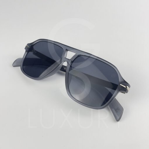 Lunette de soleil David beckham Double pont bras métal Gris matte Verre Gris DB7104