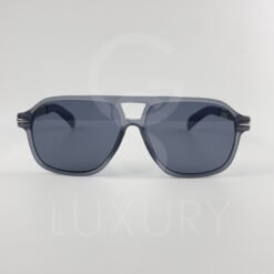 Lunette de soleil David beckham Double pont bras métal Gris matte Verre Gris DB7104