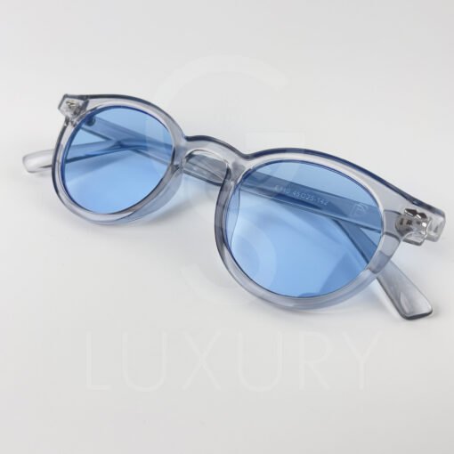 Lunette de soleil David Beckham Rond gris verre bleu claire E140 – Image 3