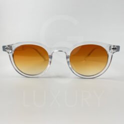 Lunette de soleil Rond transparent verre orange dégradée E140