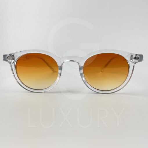 Lunette de soleil Rond transparent verre orange dégradée E140 – Image 2