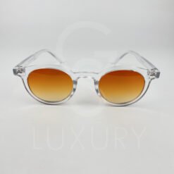 Lunette de soleil Rond transparent verre orange dégradée E140