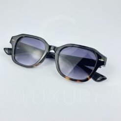 Lunette de soleil moscot noir tigré verre dégradé 6063