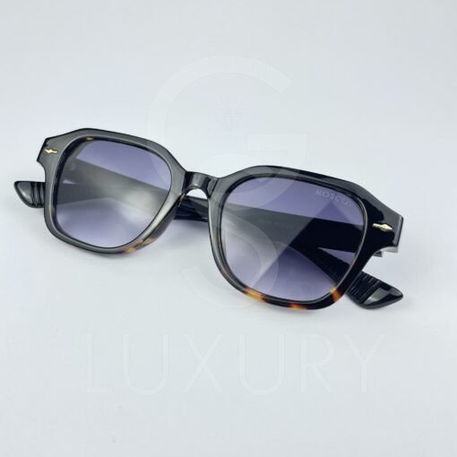 Lunette de soleil moscot noir tigré verre dégradé 6063 – Image 4