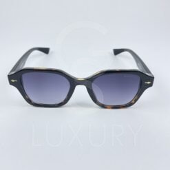 Lunette de soleil moscot noir tigré verre dégradé 6063