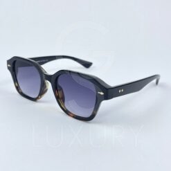 Lunette de soleil moscot noir tigré verre dégradé 6063