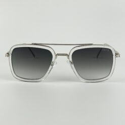 Lunette de soleil dita double pont transparent vert 19328