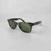 Lunette de soleil rayban wayfarer tigré verre vert RB2140
