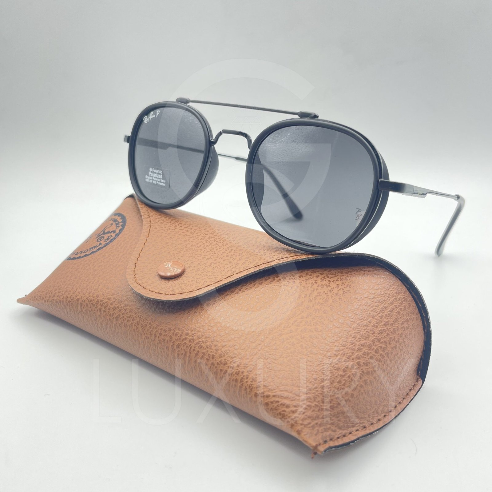 Lunette de soleil noir double pont polarisé