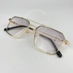 Lunette de soleil double pont doré verre claire F8050 - Image 4