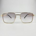 Lunette de soleil double pont doré verre claire F8050 - Image 2