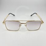 Lunette de soleil double pont doré verre claire F8050 - Image 3