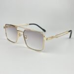 Lunette de soleil double pont doré verre claire F8050