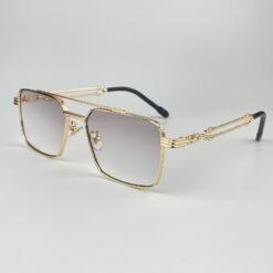 Lunette de soleil double pont doré verre claire F8050