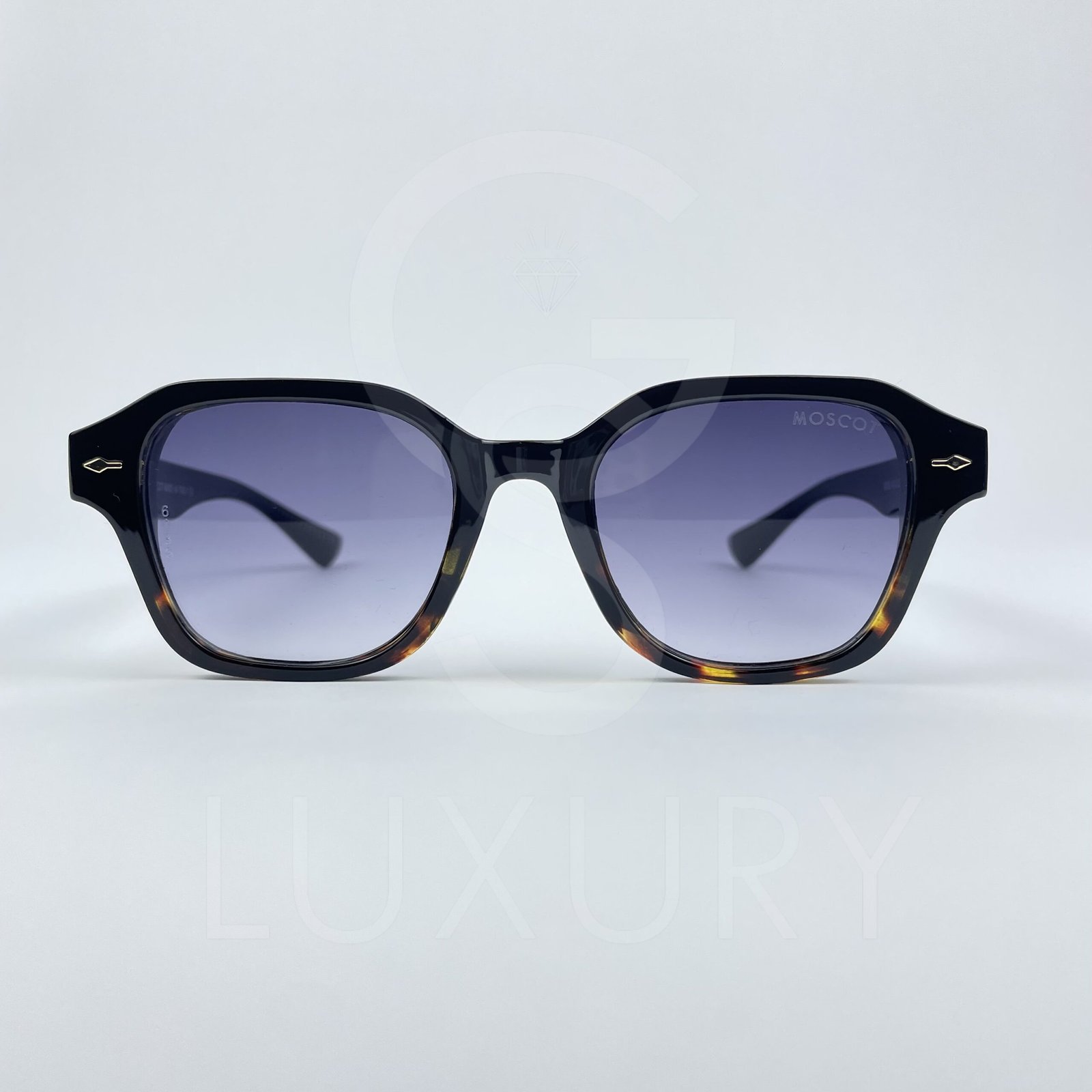 Lunette de soleil moscot noir tigré verre dégradé 6063