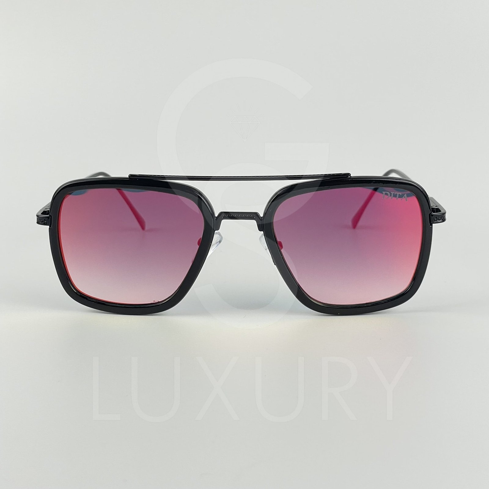 Lunette de soleil DT cadre noir verre caméléon orange 1932B – Image 2