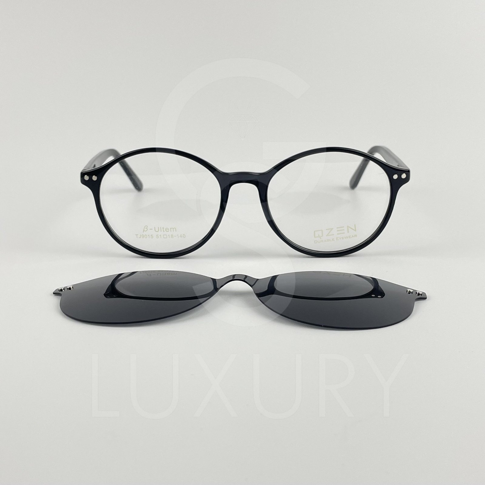 Lunette avec applique qzen rond noir – Image 2