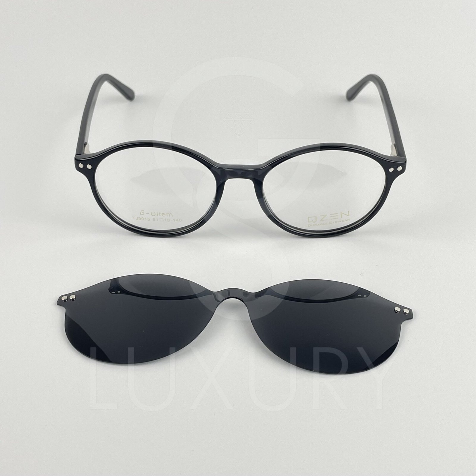 Lunette avec applique qzen rond noir – Image 3