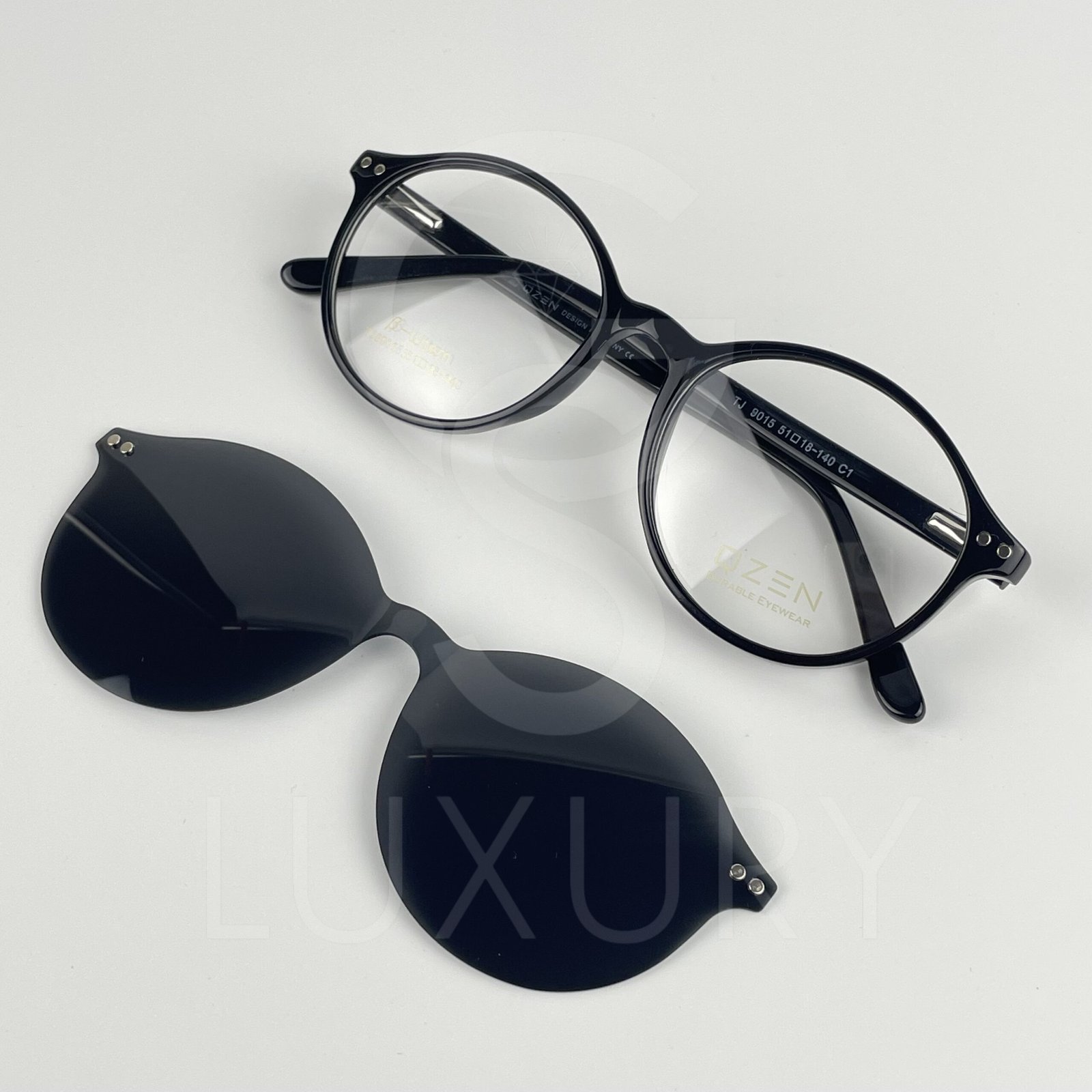 Lunette avec applique qzen rond noir – Image 4