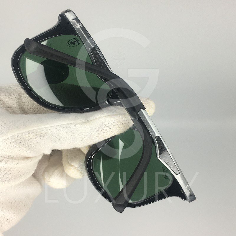 Lunette de soleil rayban Noir gris verre vert 52-14-136 – Image 5