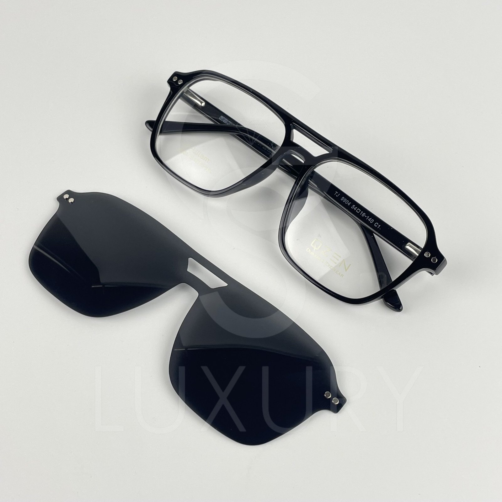 Lunette avec applique qzen double pont noir – Image 4
