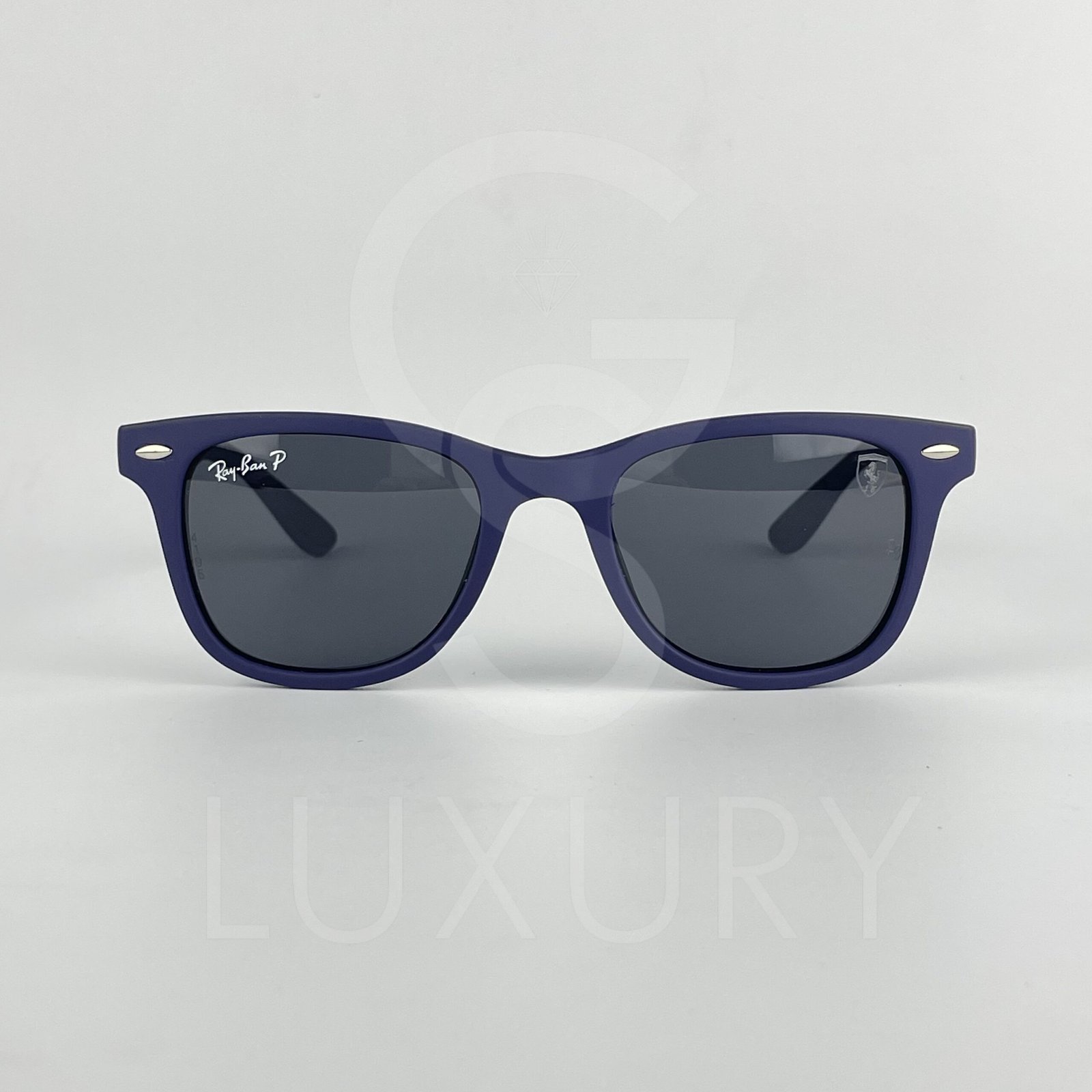 Lunette de soleil bleu polarisé wayfarer – Image 2