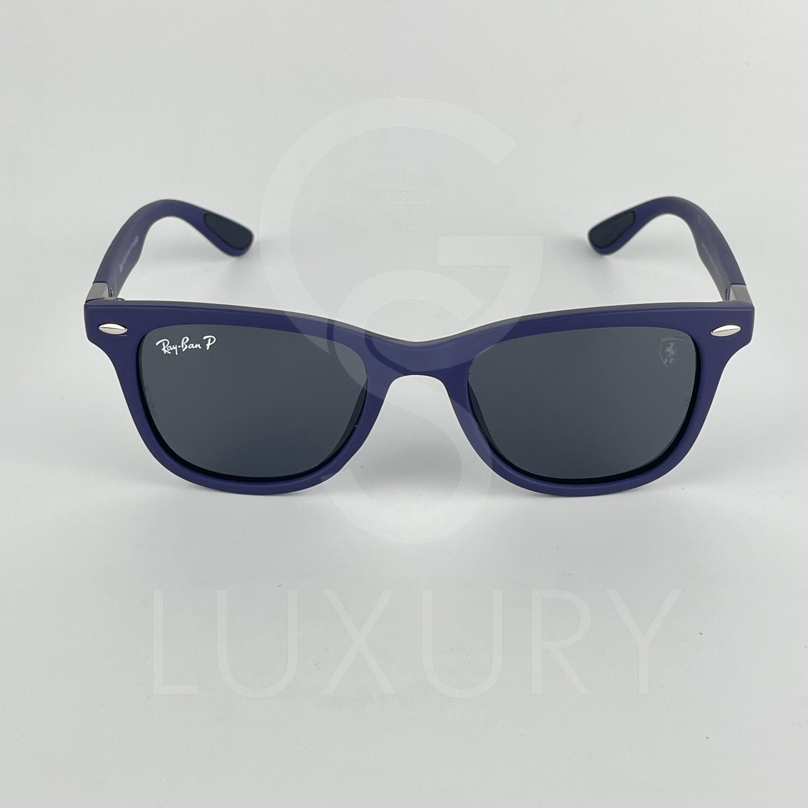 Lunette de soleil bleu polarisé wayfarer – Image 3
