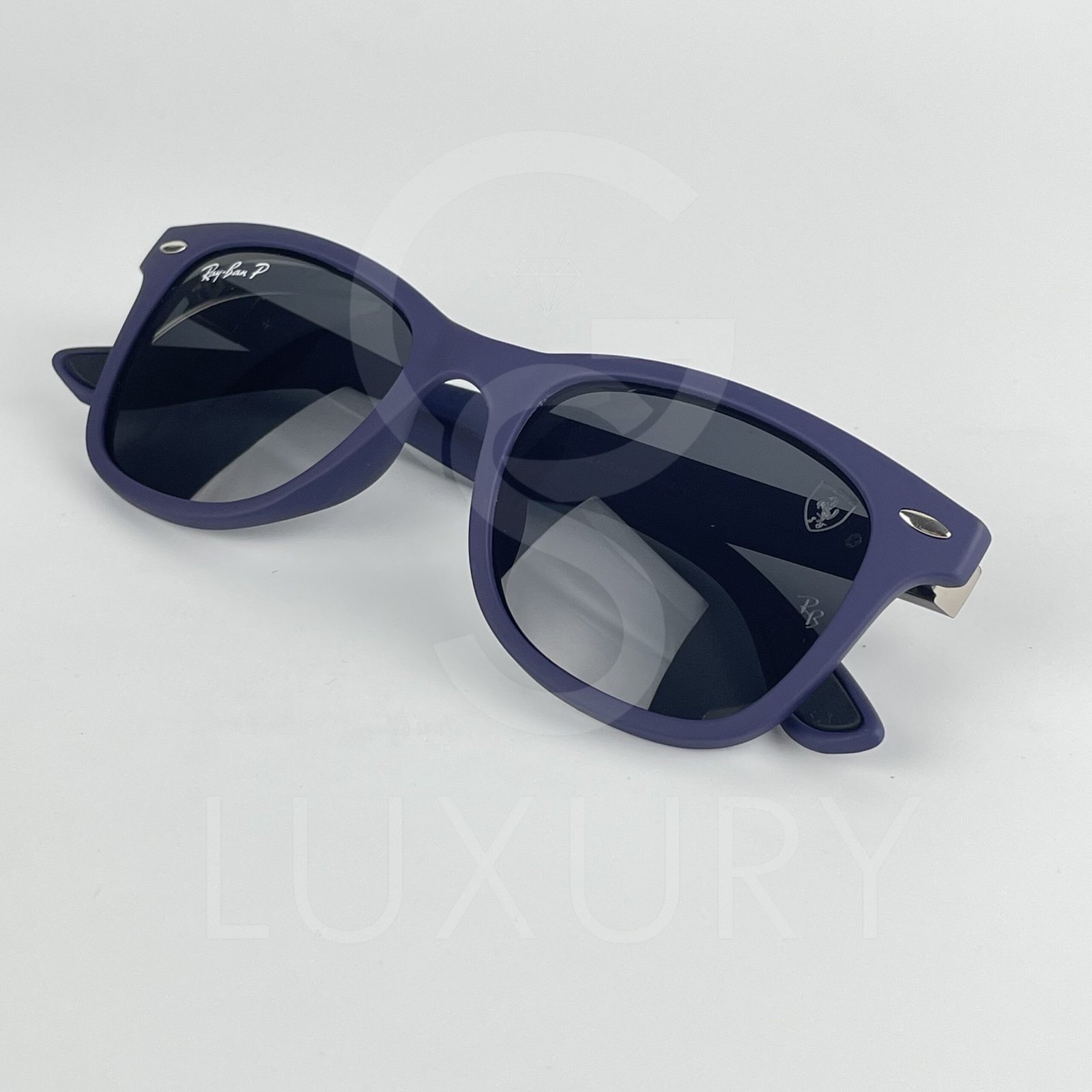 Lunette de soleil bleu polarisé wayfarer – Image 4
