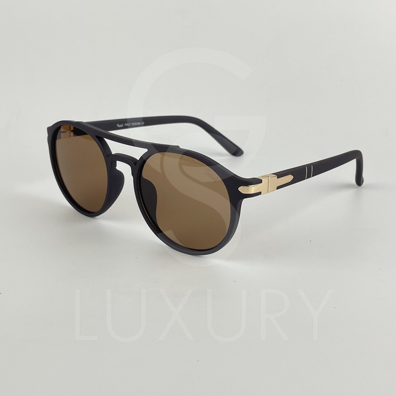Lunette de soleil double pont marron PS214