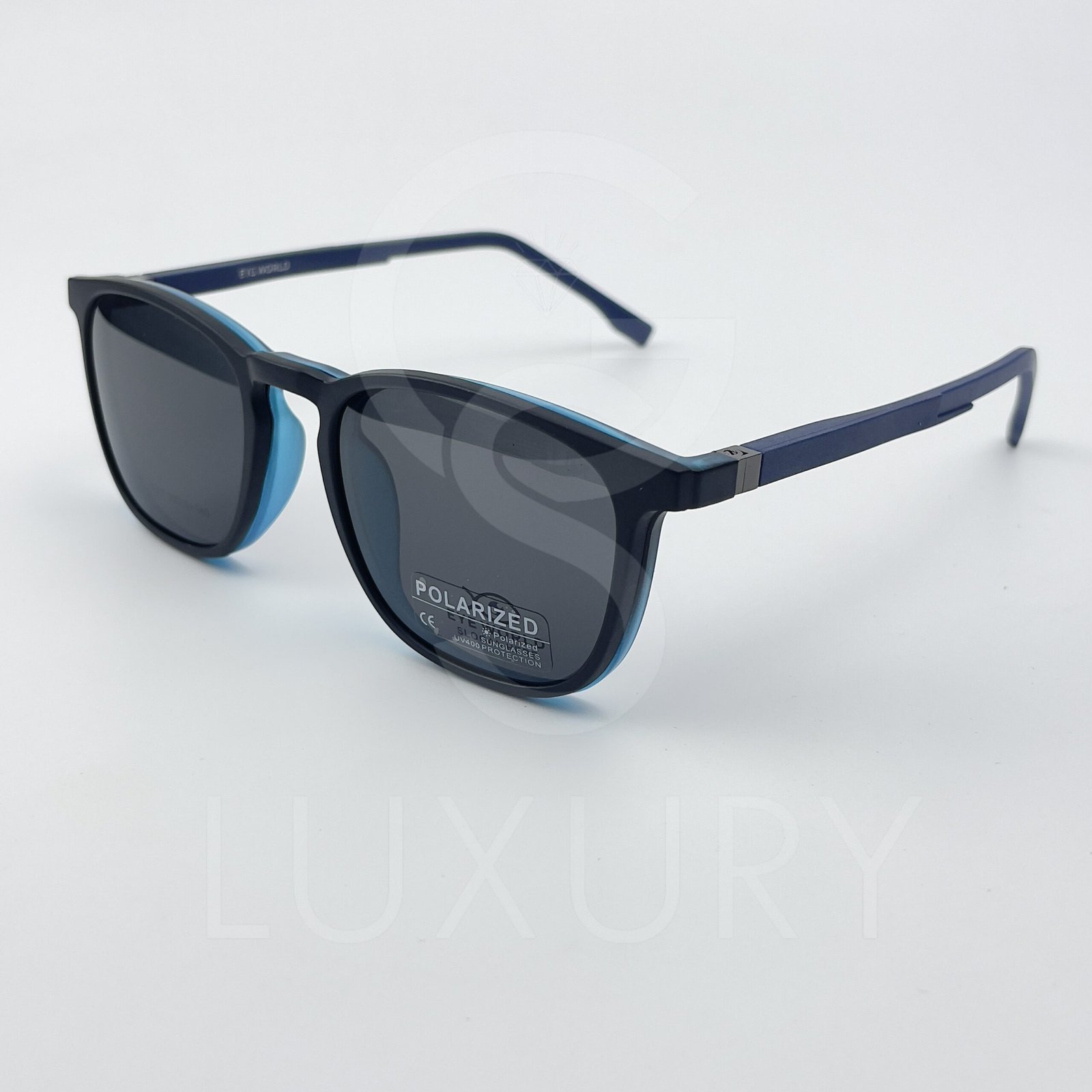 Lunette avec applique Eye world Carré Dégradé noir bleu 1621 – Image 4
