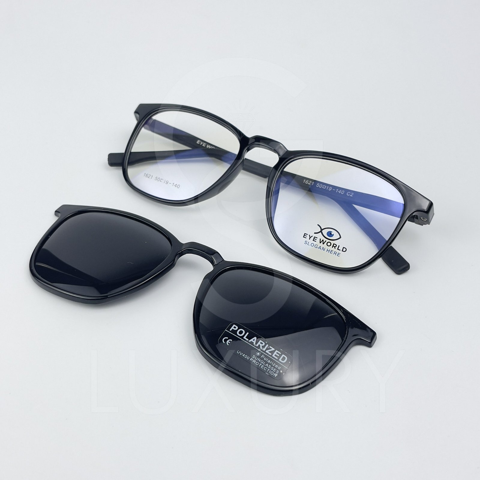 Lunette avec applique Eye world Carré Noir 1621