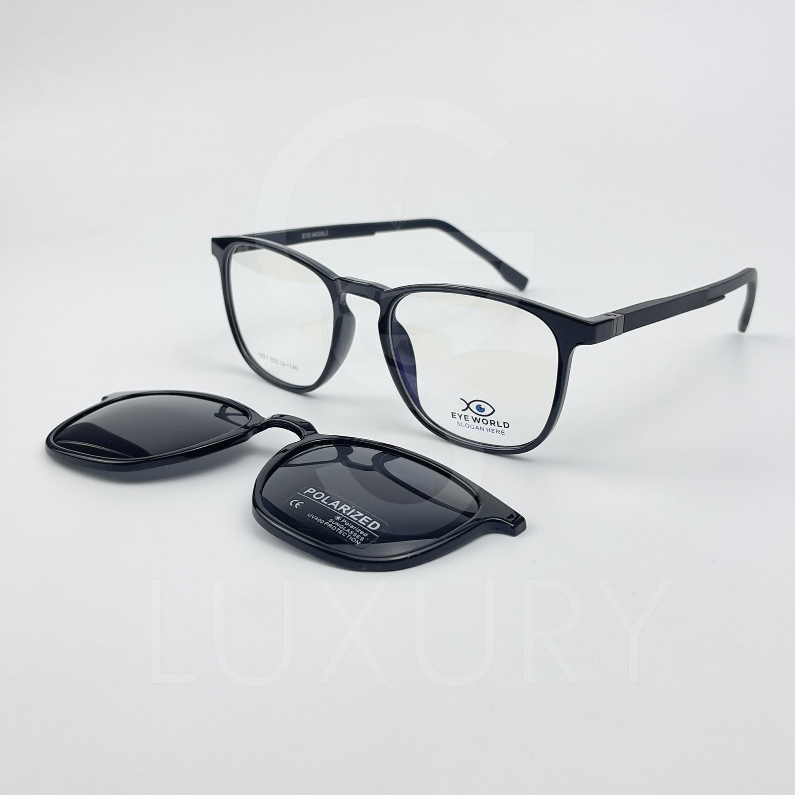 Lunette avec applique Eye world Carré Noir 1621 – Image 4