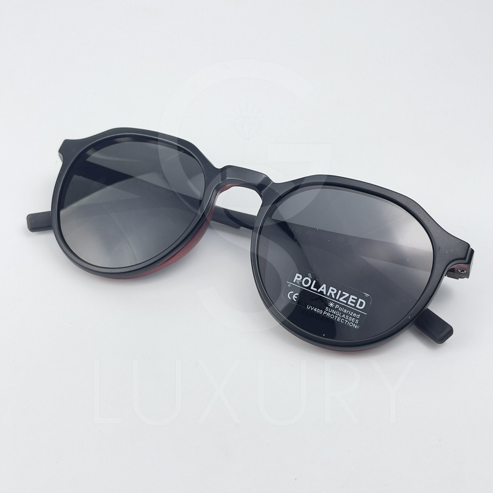 Lunette avec applique Eye world Hexagonal Dégradé noir rouge 1630 – Image 2