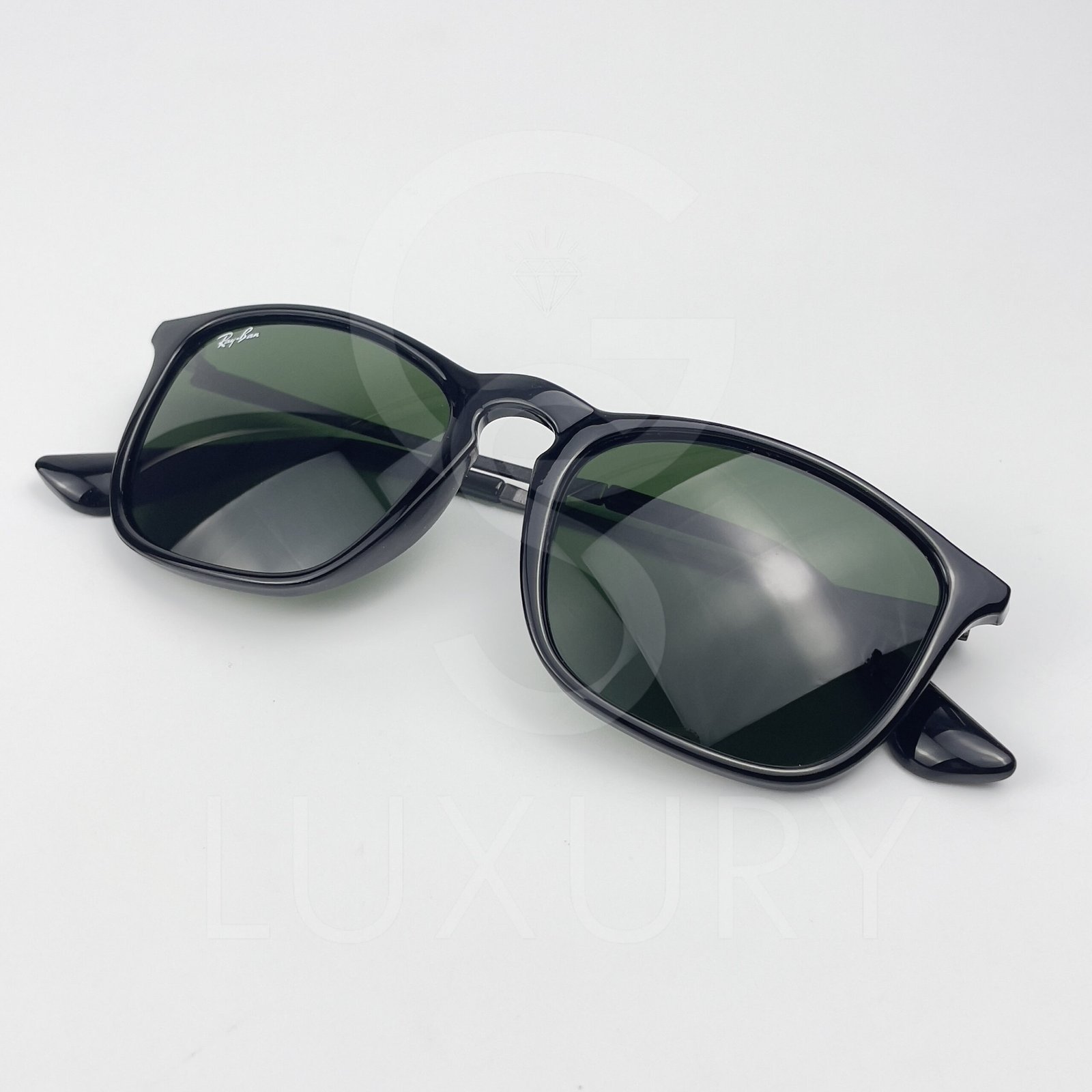 Lunette de soleil Erika noir verre vert Anti Reflet RB4187 – Image 3