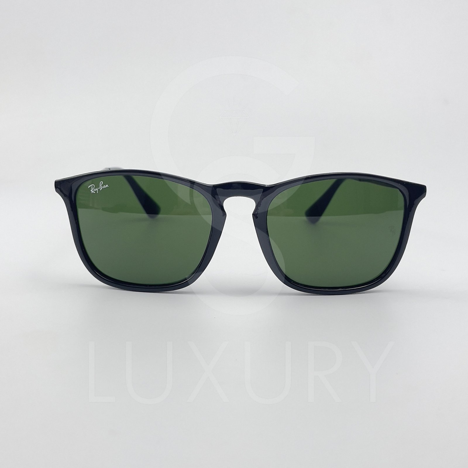Lunette de soleil Erika noir verre vert Anti Reflet RB4187