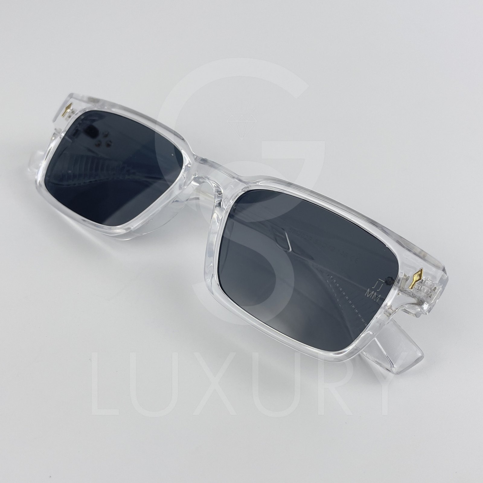 Lunette de soleil Jmm Carré Transparent Verre Noir SM2029