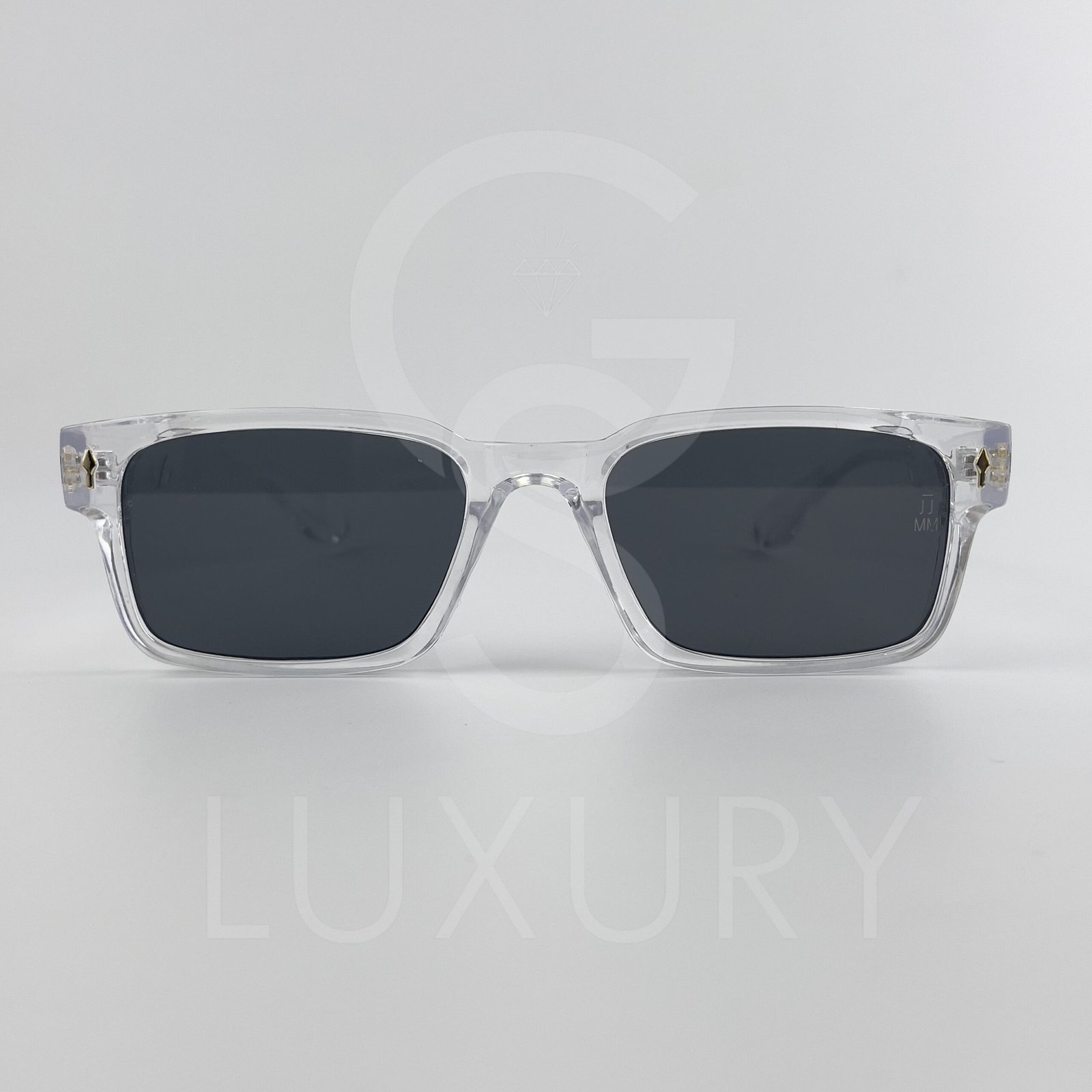 Lunette de soleil Jmm Carré Transparent Verre Noir SM2029 – Image 2