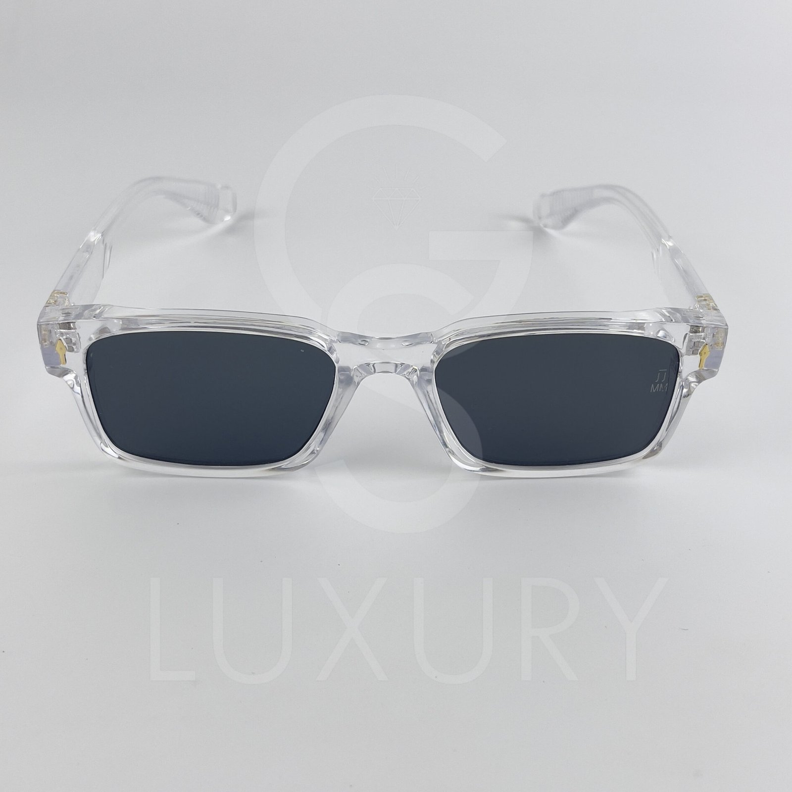 Lunette de soleil Jmm Carré Transparent Verre Noir SM2029 – Image 3