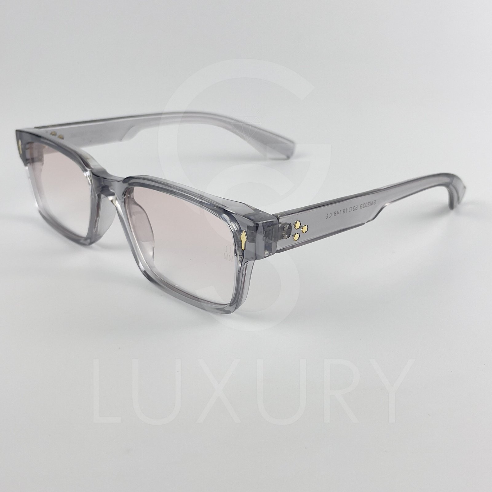 Lunette de soleil Jmm Carré Gris Verre Rose claire dégradée SM2029 – Image 4