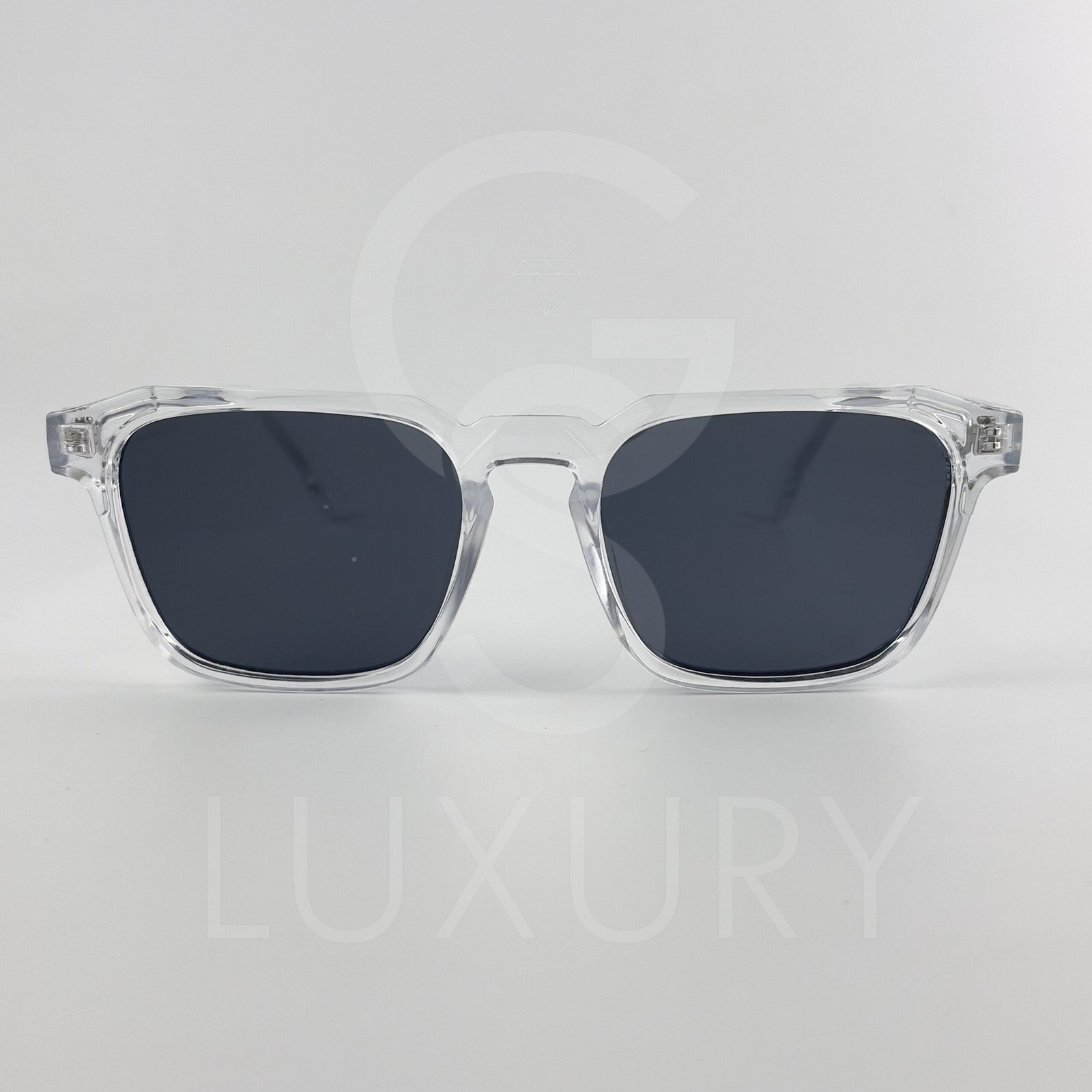 Lunette de soleil Jmm Carré Transparent Verre Noir SM2036 – Image 2